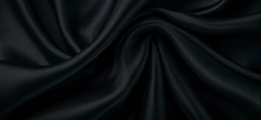 Black fabric background with a cross-sectional texture.