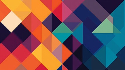 Obraz premium Abstract geometric pattern with vibrant triangles.