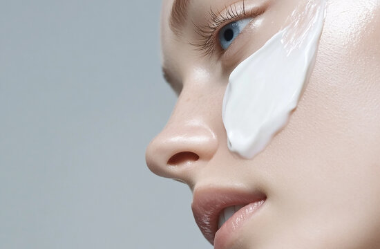skin with akne cream