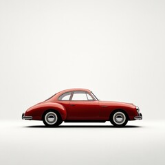 Fototapeta premium side view of a red car on a white background