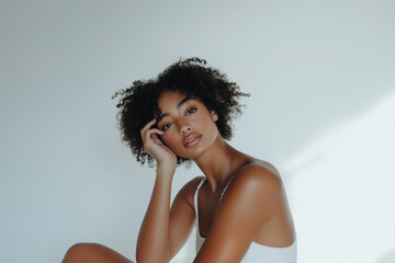 Fototapeta premium Serene Portrait with Natural Light