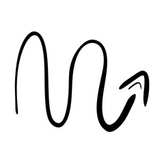 Arrow line sketch doodle with hand drawn style