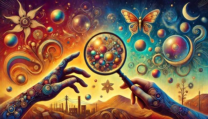 Obraz premium Generative AI translating curiosity into vibrant artistic forms