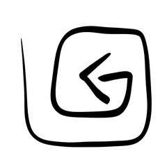 Arrow line sketch doodle with hand drawn style