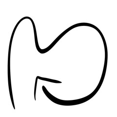 Arrow line sketch doodle with hand drawn style