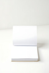 A notebook rests on a plain white surface providing a clean and uncluttered backdrop for writing and creativity to flourish freely._00002_