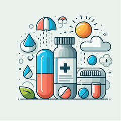 PILL LOGO ILLUSTRATION