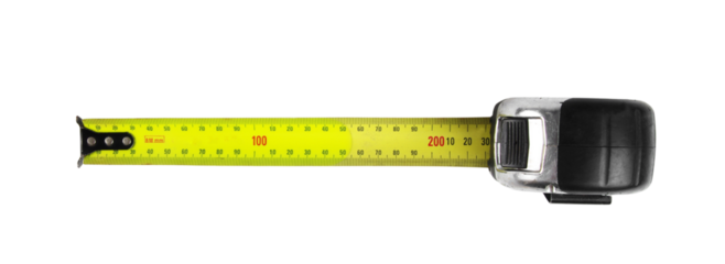 Tape measure isolated closeup