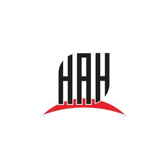 HAH letter logo design with white background in illustrator, vector logo modern alphabet font