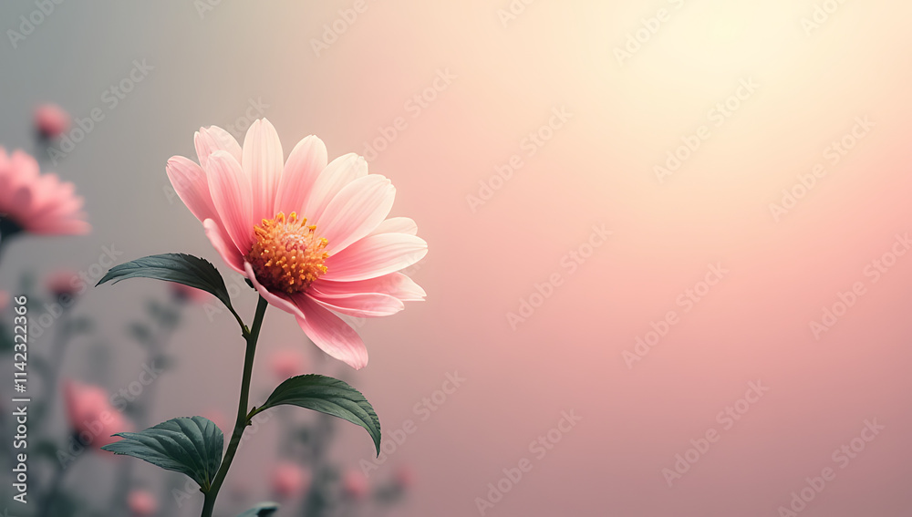 Poster A flower is used as a simple yet effective element in creating a visually appealing background design concept._00001_