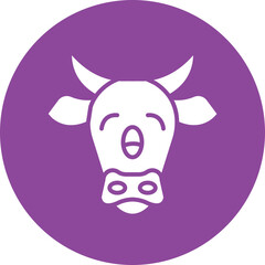 Cow Icon glyph circle icon