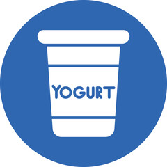 Yogurt Cup glyph circle icon