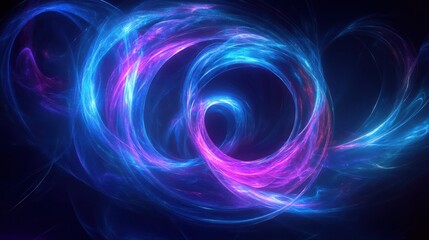 Abstract Swirling Nebula Blue Purple Cosmic Energy