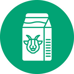 Goat Milk glyph circle icon