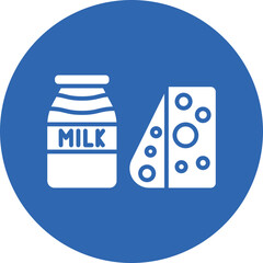 Dairy Farmer glyph circle icon