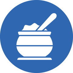 Curd glyph circle icon