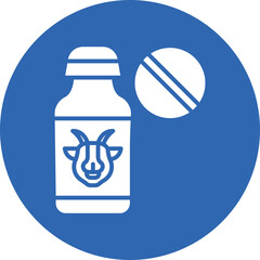 Dairy Free Icon glyph circle icon
