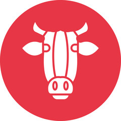 Dairy Cow Icon glyph circle icon