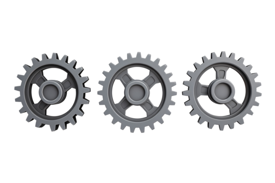 a group of grey gears