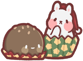 Christmas chocolate ball - bunny