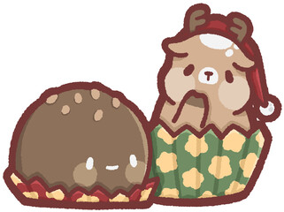 Christmas chocolate ball - reindeer