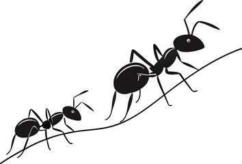 black ants silhouettes.eps