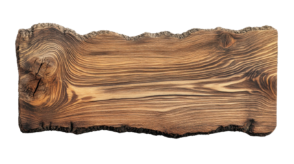Wooden plank, transparent background