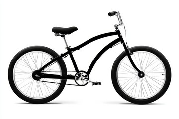 Black silhouette of a classic bicycle on a white background.