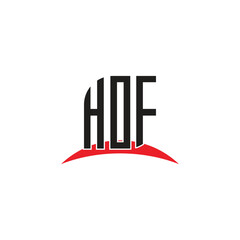 HOF letter logo design with white background in illustrator, vector logo modern alphabet font
