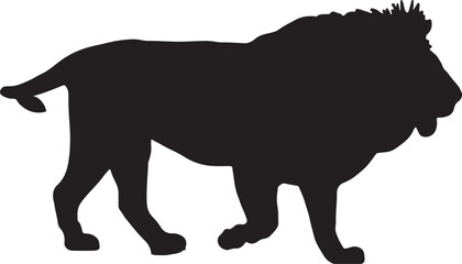 Illustration of lion silhouette