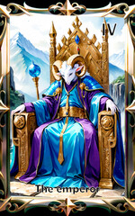 Obraz premium the emperor tarot card