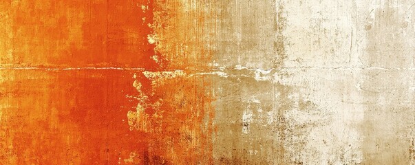 Textured Orange and Beige Background with Grunge Effect for Creative Projects and Design