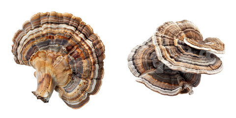 organic turkey tail mushroom. Generative AI.