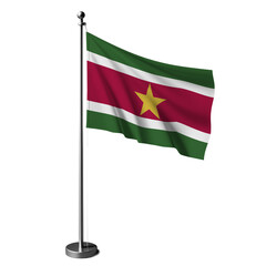 Obraz premium Suriname flag 4 isolated, table flag