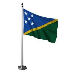 Solomon Islands flag 4 isolated, table flag