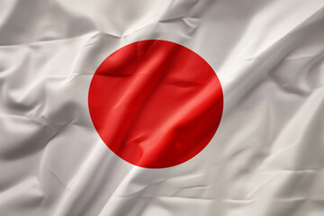 Japan flag. Waving Japanese flag
