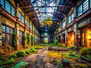 4K Urban Exploration Backgrounds: Abandoned Buildings, Dark Cityscapes, Grunge Textures, Industrial Ruins, Post-Apocalyptic Scenery, Graffiti Art, HDR Photography