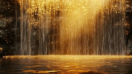 Golden World Illustration Featuring Elegant Metallic Tones and Luxurious Details