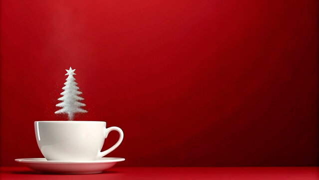 a cup of coffee with a christmas tree on the top3