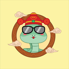 cartoon cute snake vector illustration design. Eps 10.
