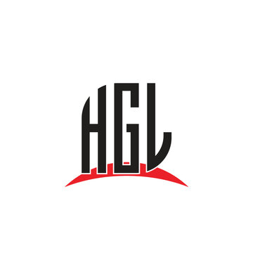 HGL letter logo design with white background in illustrator, vector logo modern alphabet font