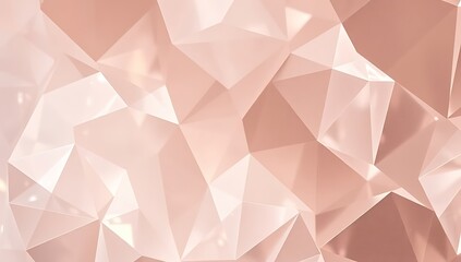 Abstract Rose Gold Geometric Polygonal Pattern