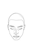 face of a person chaotic line art
