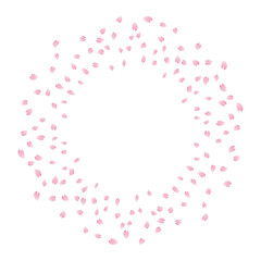 桜の花の円形フレーム