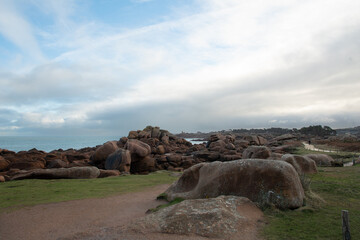Joli paysage de Bretagne &agrave; Tr&eacute;gastel - France