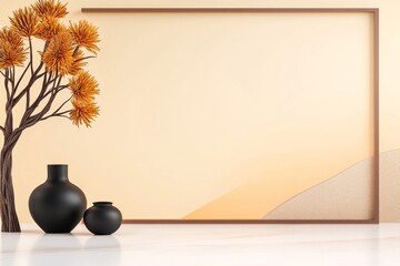 A minimalist illustration of a rectangular frame with clean, geometric lines, drawn in soft monochromatic tones on a white background