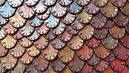 Metallic Scale Pattern Detailed Texture Design