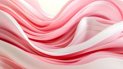 Fototapeta premium Abstract 3D Pink Wave Background Illustration