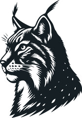 Minimalist Lynx Illustration for Creative Designs
