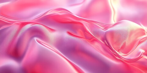 Obraz premium Pink background light silky luxury pastel satin smooth texture banner header backdrop design, Generative AI